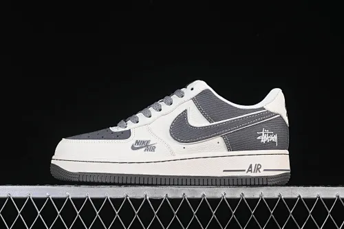 All categories Nk Air Force 1 Air Force series Nk Air Force 1 Low Air Force low-top Nike Air Force 1'07 Low Stusi co-branded rice dark gray canvas Air Force 1 low-top casual sneakers JP8028-011